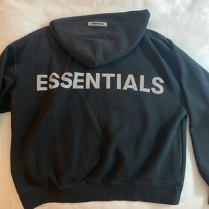 Black Essentials Fear Of God Hoodie